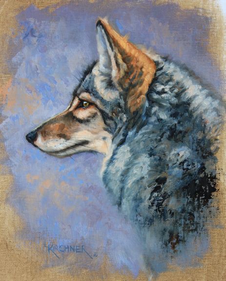 Leslie Kirchner, leslie kirchner artist, leslie kirchner art, western art, western artist, wildlife art, wildlife artist, nature art, nature artist, coyote, coyote art, coyote painting, canid
