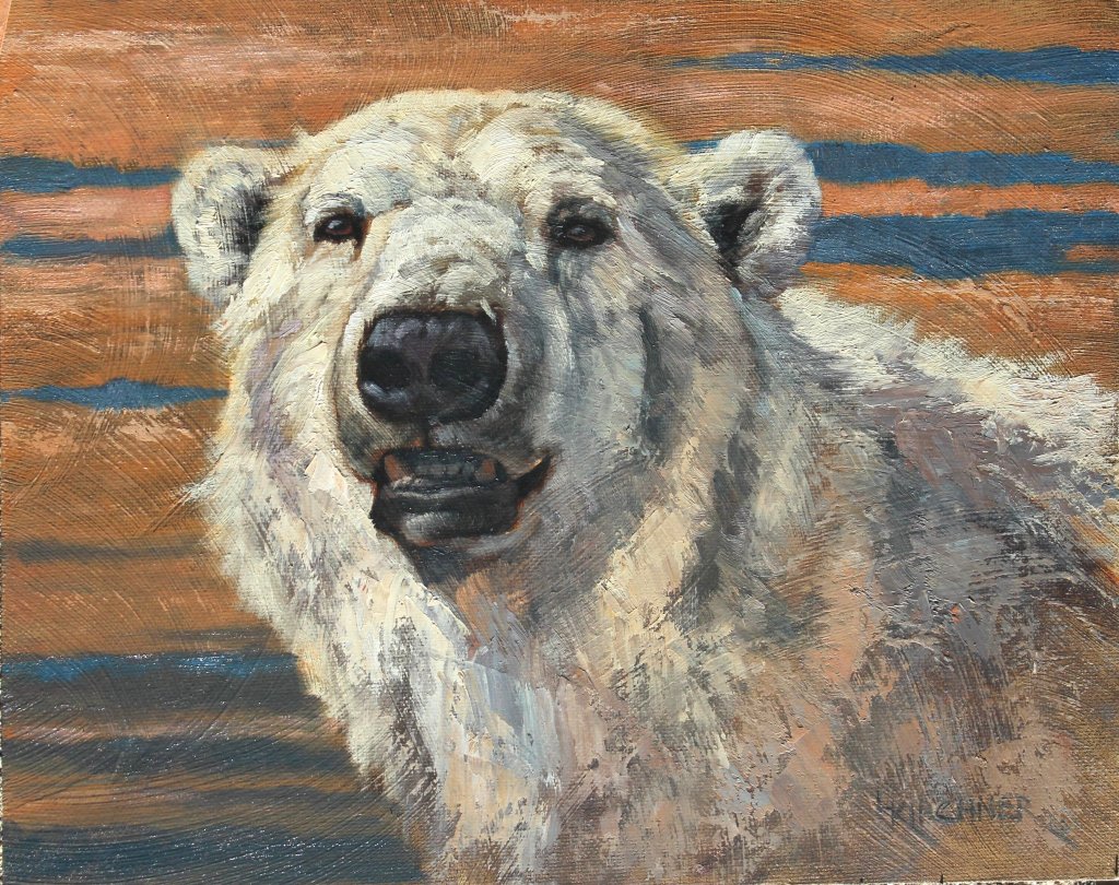 Leslie Kirchner, lesliekirchner art, leslie kirchner artist, western art, western artist, nature art, nature artist, bear, bear art, bear painting, polar bear, polar bear art, polar bear painting